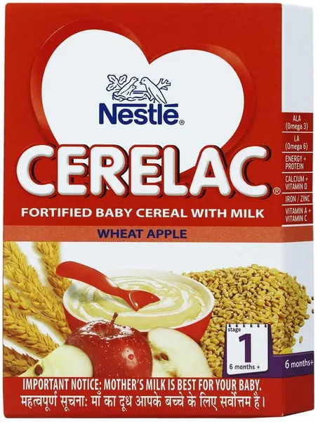Nestle Cerelac Baby Cereal with Milk from 6 to 12 Months Wheat Apple 300gm