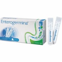 Enterogermina Probiotic Supplement For Diarrhea Treatment & Restoration Of Gut Flora, Suitable For Kids & Adults, For Oral Use - 10 Mini Bottles (5ml Each)