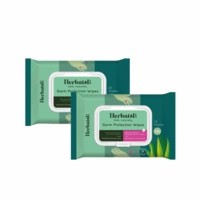 Herbatol Plus Germ Protection Wipes - 100% Biodegradable | Safe On Skin - Aloe Vera Extracts - 25 Wipes (pack Of 2)