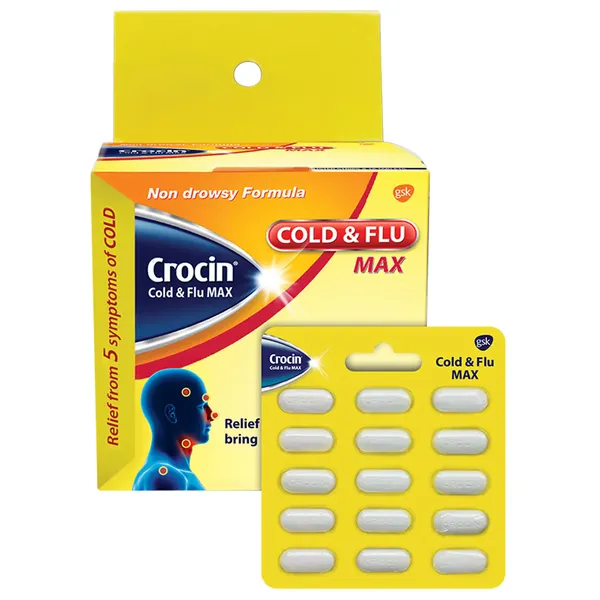 CROCIN COLD N FLU MAX 15TAB