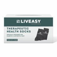Liveasy Essentials Therapeutic Socks - Designed For Diabetic And Orthopaedic Foot - Unisex Socks - Pack Of 2