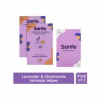 Sanfe Natural Lavendar & Chamomile Intimate Wipes  Box Of 20