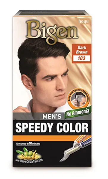 Bigen Men's Speedy Color, Dark Brown 103, 80g