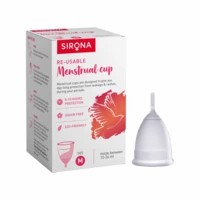 Sirona Pro Super Soft Reusable Fda Approved Menstrual Cup With Medical Grade Silicon - Medium (1 Unit)