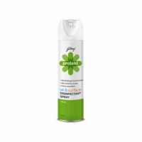 Godrej Protekt Disinfectant Spray - Air & Surface Sanitizer - Kills 99.9% Germs & Bacteria, Alcohol Based, Citrus Fragrance - 240ml