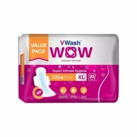 Vwash Wow Ultra Thin Size Xl Sanitary Pads Pack Of 30