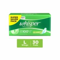Whisper Ultra Clean Size L Sanitary Pads Packet Of 30