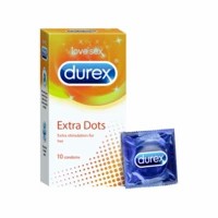 Durex Extra Dots Packet Of 10 Condoms