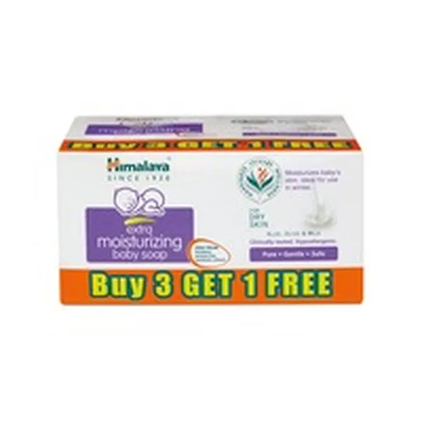 Himalaya Extra Moisturizing (buy 3 Get 1 Free) Baby Soap Box Of 75 G