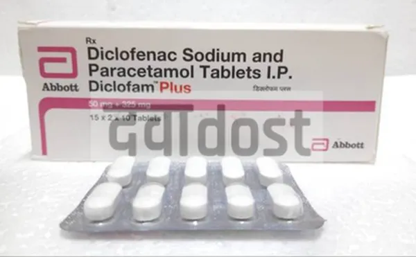 Diclofam Plus 50mg/325mg Tablet