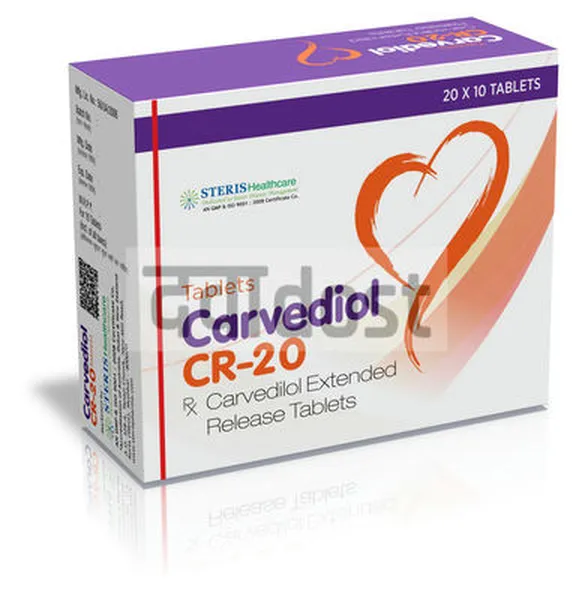 Carvediol  CR 20mg Tablet
