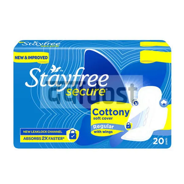 Stayfree Secure Cottony Soft with Wings Pads Regular 20s
