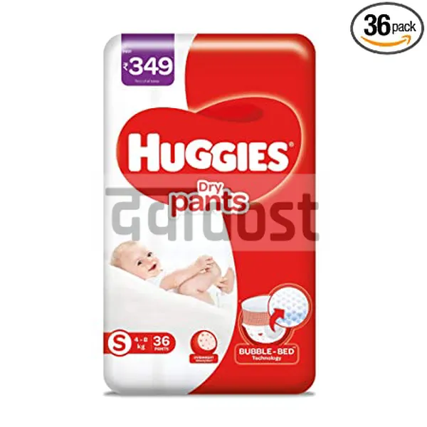 Huggies Dry Pant Diapers with Bubble Bed Technology S 36s