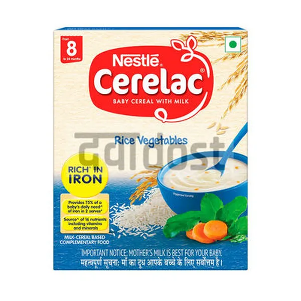 Nestle Cerelac Baby Cereal with Milk from 8 to 12 Months Rice Vegetable 300gm