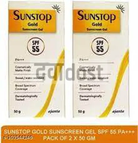 Sunstop Gold Sunscreen Gel SPF 55 PA+++ 50gm
