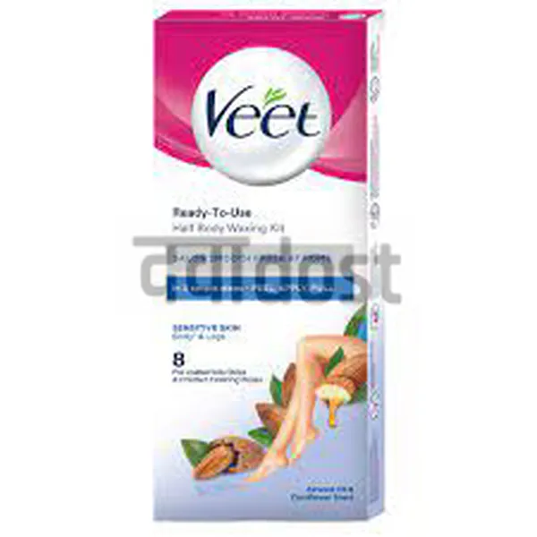 Veet Half Body Waxing Kit for Sensitive Skin 8s