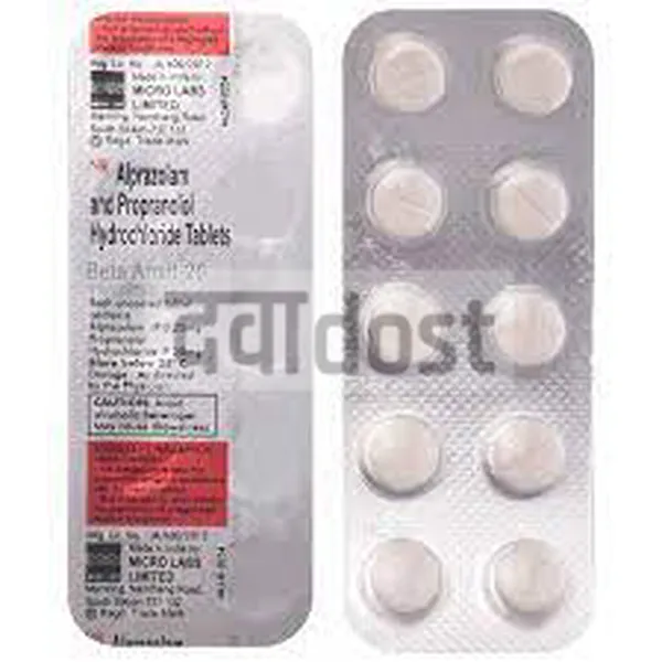 Beta Anxit 0.25 mg/20 mg Tablet