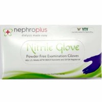 Nephroplus Nitrile Powder-free Examination Hand Gloves - Box Of 100 Pairs (m Size)