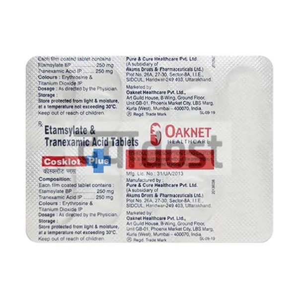 Cosklot Plus 250 mg/250 mg Tablet
