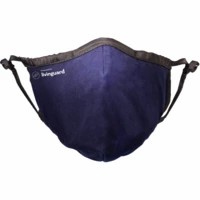 Livinguard Pro Mask | 3 Layers | >95% Filtration | Anti-viral & Anti-bacterial | Non-toxic & Safe | Washable & Reusable | Cotton Face Mask | Large - Bombay Blue