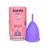 Sanfe Reusable Menstrual Cup With No Rashes, Leakage Or Odor - Premium Design For Women - Large