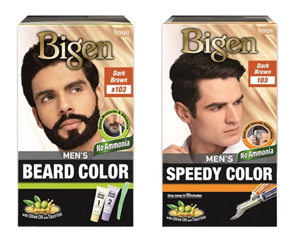 Bigen Men's Beard Color, Dark Brown B103, 40g & Bigen Men's Speedy Color, Dark Brown 103, 80g