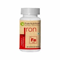 Pure Nutrition Iron Supplement, Supports In Iron Deficiency, Combination Of Iron With Folic Acid, Vitamin C And Vitamin B12 - 60 Tablets