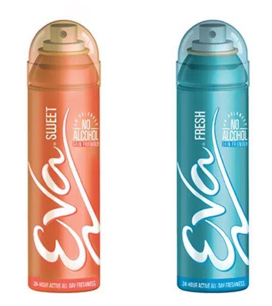Eva Perfumed Deodrant Skinfriendly Body Spray For Woman, Sweet & Fresh (150ml Each, Combo Pack)