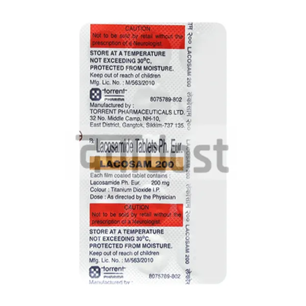 Lacosam 200mg Tablet 15s