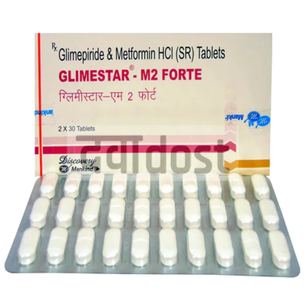 Glimestar M2  2mg/1000mgForte Tablet PR 30s