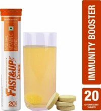 Fast&up Charge Vitamin C & Zinc Effervescent Tablets With Natural Amla -orange Flavour (20 Tablets)