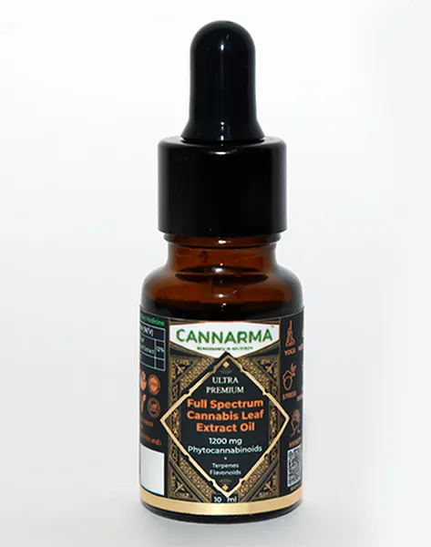 CannarmaTM Ultra Premium Full Spectrum Cannabis Extract Oil 1200 mg of Phytocannabinoids