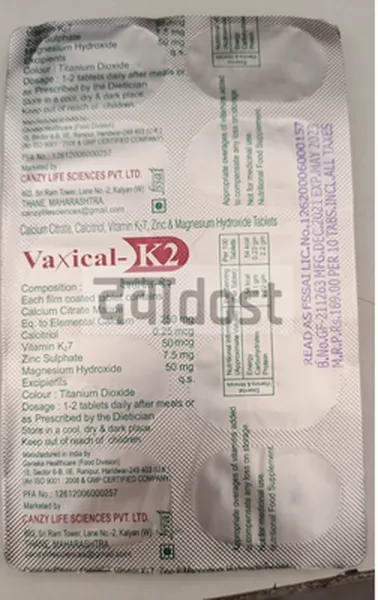 Vaxical K2 Tablet 10s