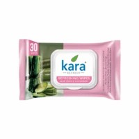 Kara Cleansing And Refreshing Face Wipes With Cucumber And Aloe Vera - (30 Wipes)
