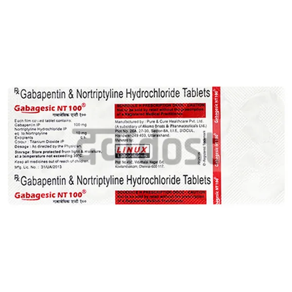 Gabagesic NT 10mg/100mg Tablet 10s