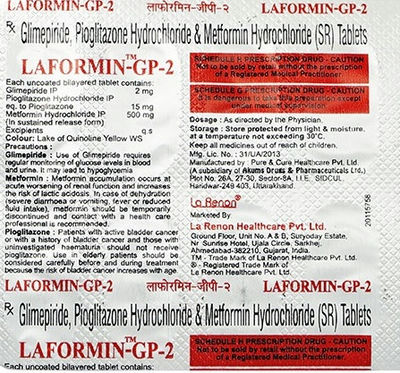LAFORMIN-GP 2MG 10TAB