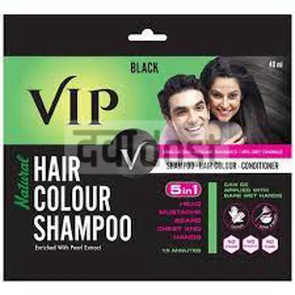 Vip natural hair colour shampoo black 1s