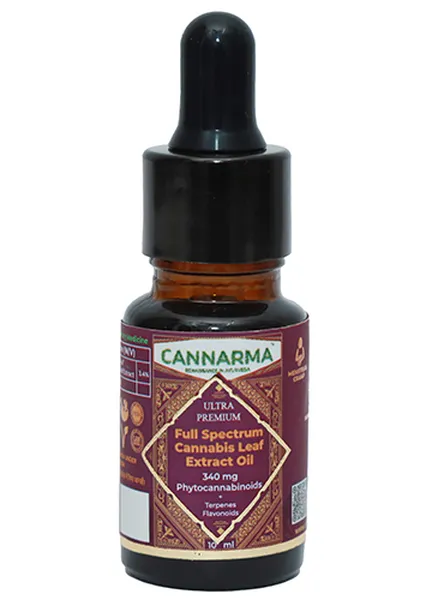 CannarmaTM Ultra Premium Full Spectrum Cannabis Extract Oil 340 mg of Phytocannabinoids