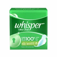 Whisper Ultra Clean Size Wing L Sanitary Pads Packet Of 15