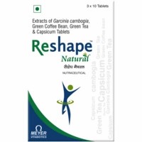 Reshape Natural Health Supplement Tablets (with Coffee Bean And Green Tea Extracts) Box Of 10