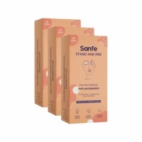 Sanfe Stand And Pee Biodegradble Urination Funnel For Women (20 Units In Each Pack) - Pack Of 3