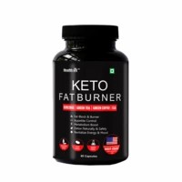 Healthvit Keto Fat Burner Formulated In Usa With Garcinia, Green Tea, Green Coffee, Cla -60 Capsules