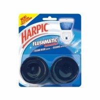Harpic Flushmatic Aquamarine Toilet Block (twin Pack) Packet Of 100 G
