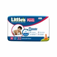 Little's Comfy Baby Pants Diapers With Wetness Indicator And 12 Hours Absorption - Medium 32 Pants