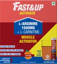 Fast&up Activate-preworkout Drink Caffeine Free-l Arginine,l Carnitine-orange-pack Of 3x(10 Tabs)