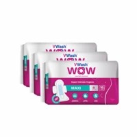 Vwash Wow Maxi Size R Sanitary Pads Pack Of 48 (packs Of 3x16)