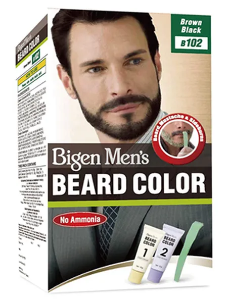 Bigen Men's Beard Color, Brown Black B102, 40g