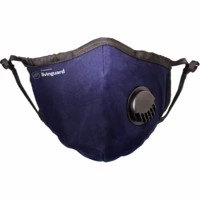 Livinguard Pro Mask | 3 Layers | >95% Filtration | Anti-viral & Anti-bacterial | Non-toxic & Safe | Washable & Reusable | Cotton Face Mask | Medium - Bombay Blue