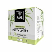 Pee Safe 100% Organic Cotton, Biodegradable Panty Liners - Pack Of 15