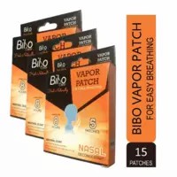 Bibo Clear Vapour Patch - A Hands' Free Inhaler - 3 Packs - 15 Patches